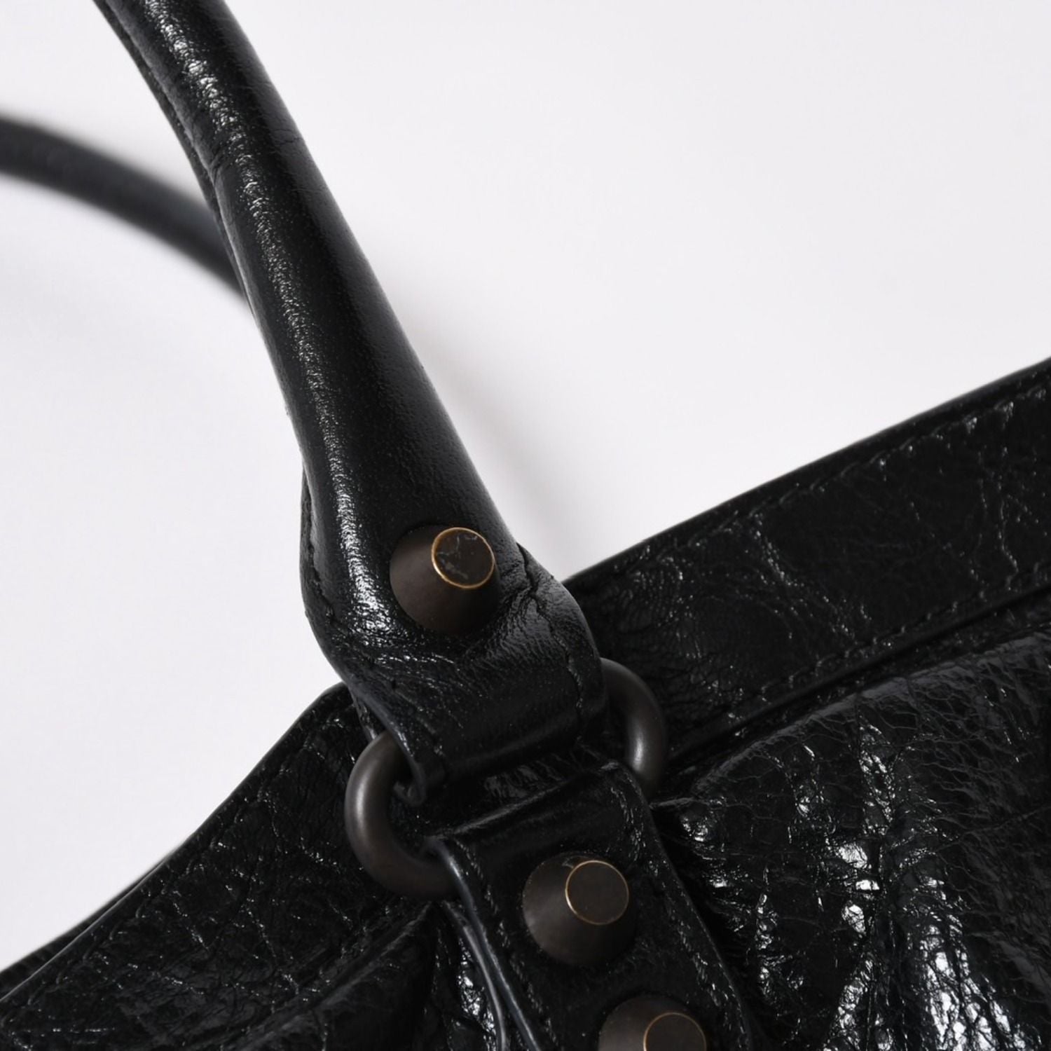 Balenciaga le City East West Tote Shoulder Bag Model Black Blanc — view 7