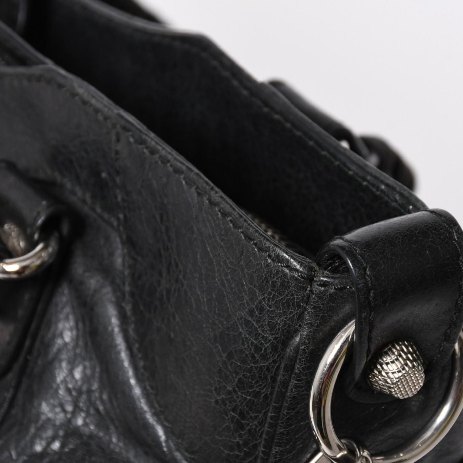 Balenciaga the Giant Velo 2-Way Shoulder Bag Black Silver — view 6