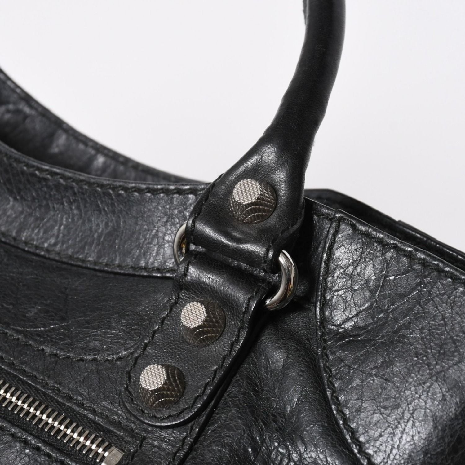Balenciaga the Giant Velo 2-Way Shoulder Bag Black Silver — view 7