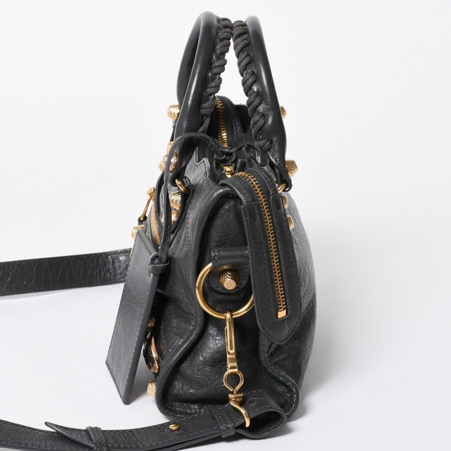 Balenciaga le City Mini 2-Way Shoulder Bag Gray Gold — view 4