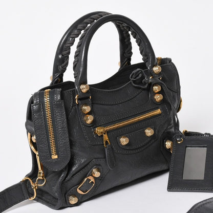 Balenciaga le City Mini 2-Way Shoulder Bag Gray Gold — view 3