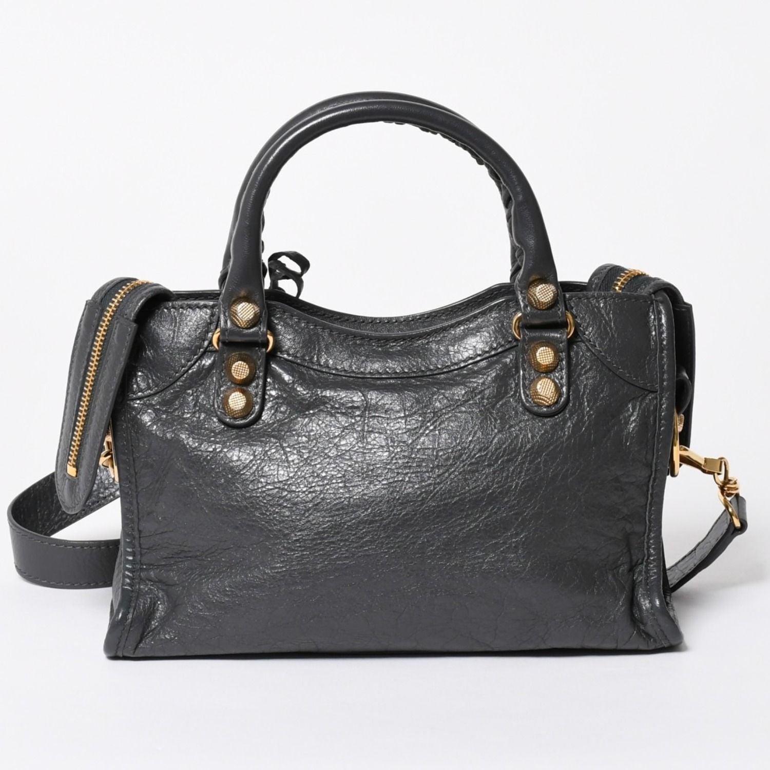Balenciaga le City Mini 2-Way Shoulder Bag Gray Gold — view 2
