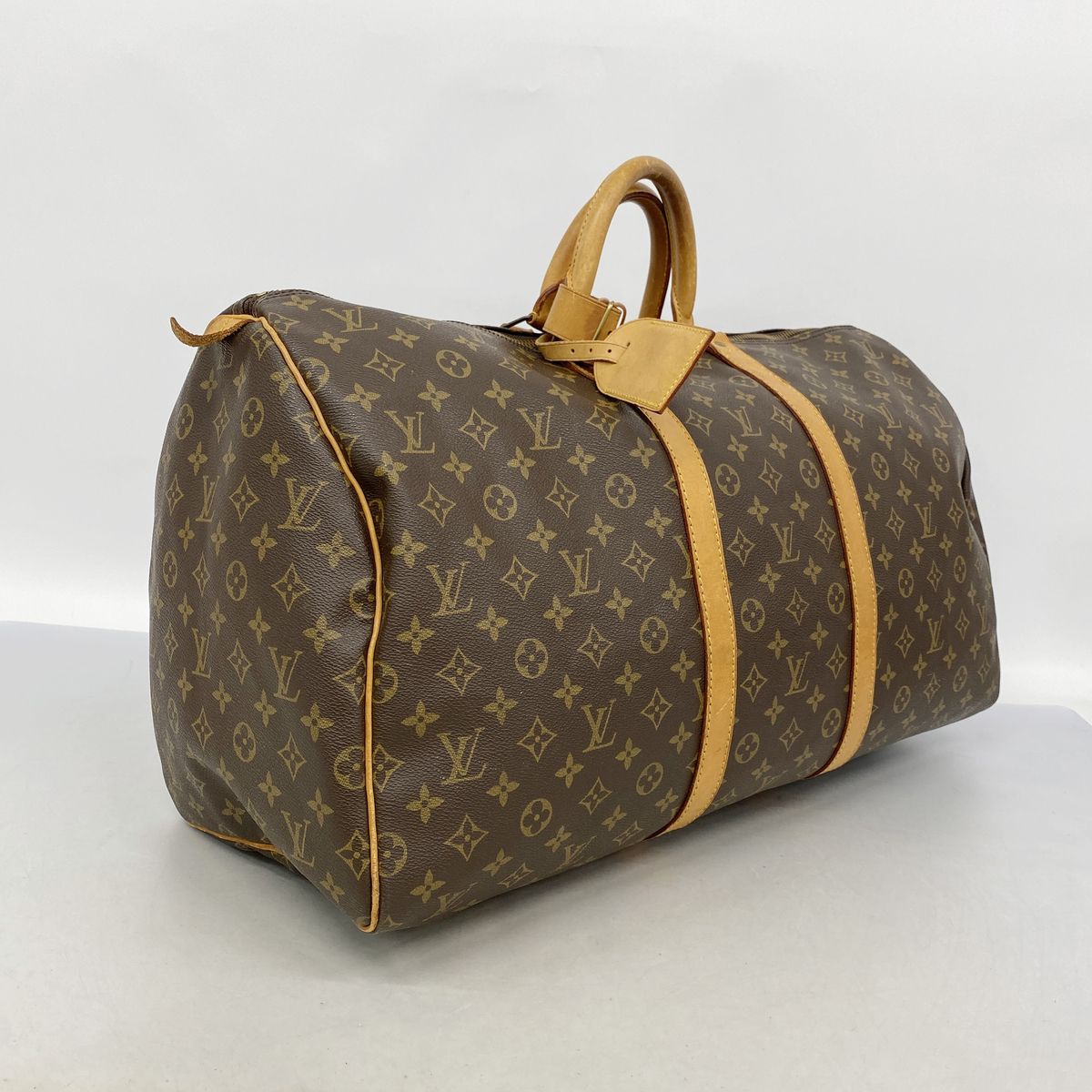 Louis Vuitton Boston Bag Monogram Keepall 55 Brown — view 2
