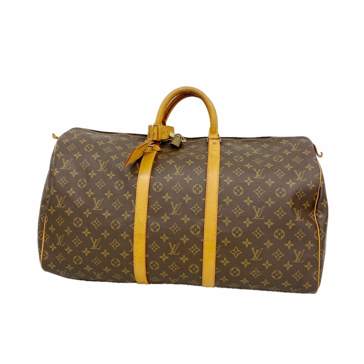 Louis Vuitton Boston Bag Monogram Keepall 55 Brown