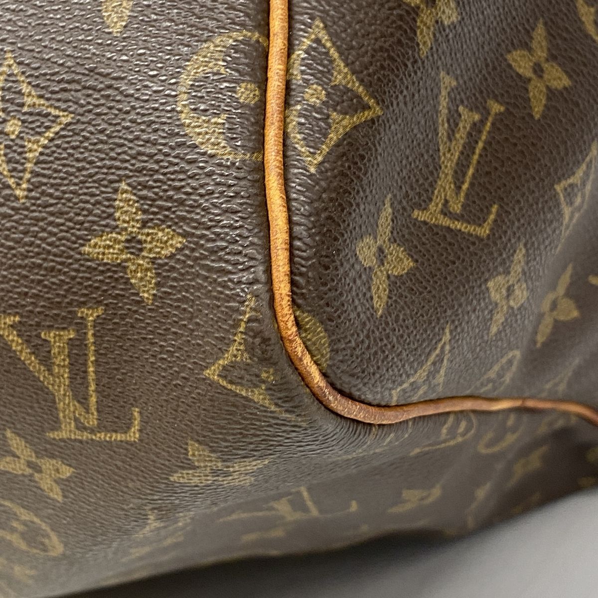 Louis Vuitton Boston Bag Monogram Keepall 55 Brown — view 6
