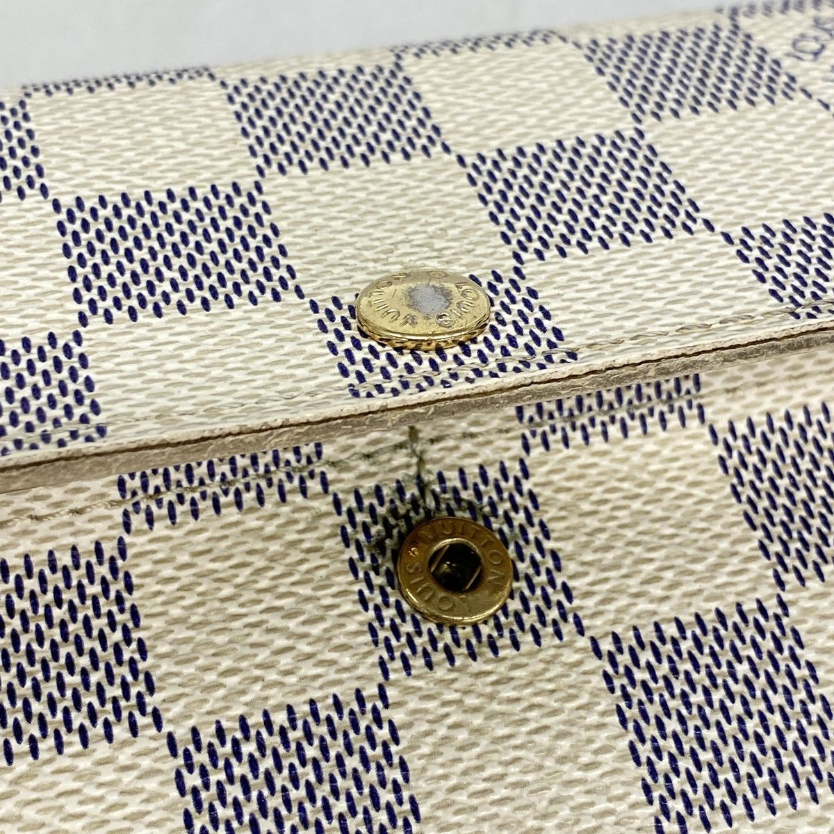 Louis Vuitton Wallet Damier Azur Portefeuille Sarah White — view 8