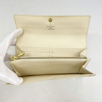 Louis Vuitton Wallet Damier Azur Portefeuille Sarah White — view 3