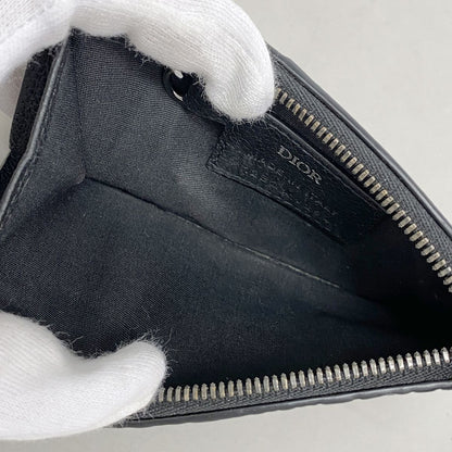 Dior Coin Purse Leather Black Silver — view 3