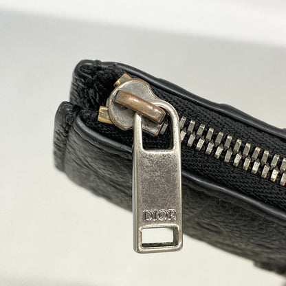Dior Coin Purse Leather Black Silver — view 5