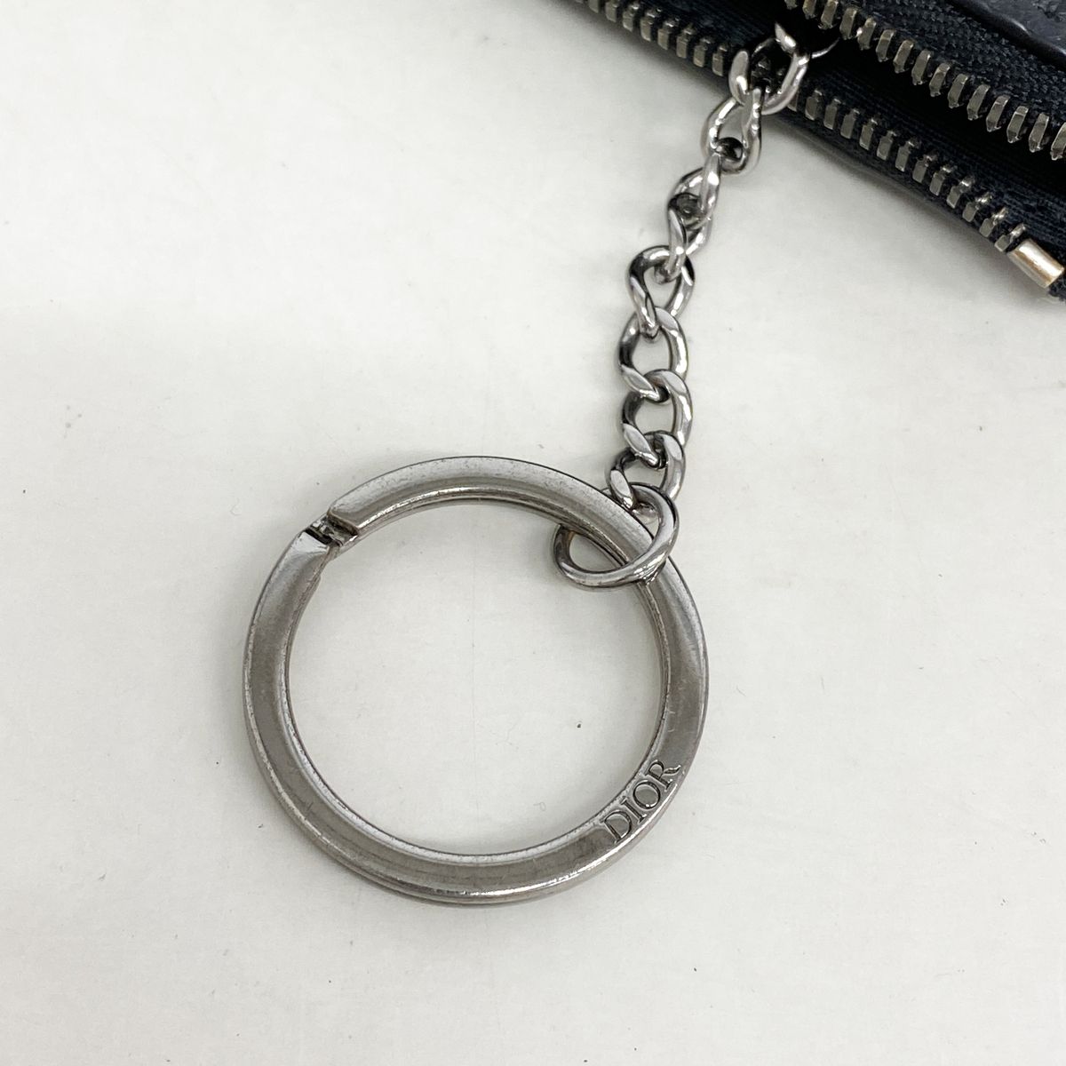 Dior Coin Purse Leather Black Silver — view 6