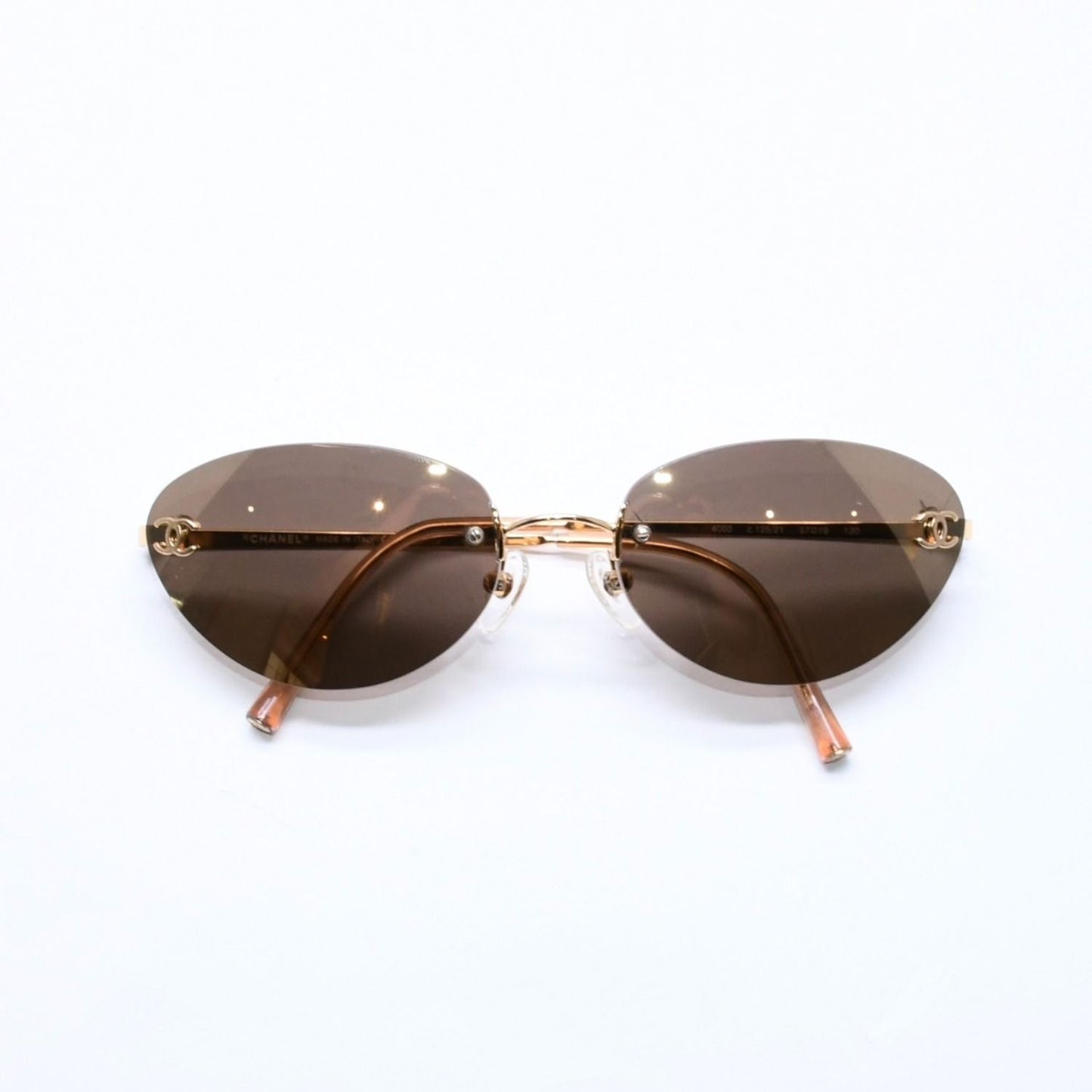 Chanel Rimless Sunglasses Eyewear CC Logo Gold — view 2
