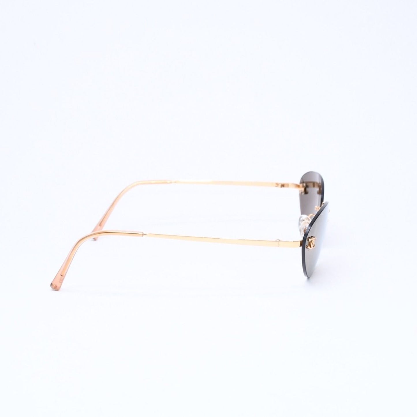 Chanel Rimless Sunglasses Eyewear CC Logo Gold — view 5