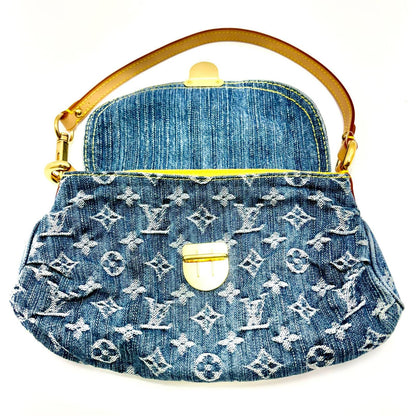 Louis Vuitton Mini Pleaty Monogram Denim Blue Shoulder Bag — view 5