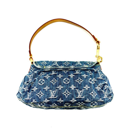 Louis Vuitton Mini Pleaty Monogram Denim Blue Shoulder Bag — view 2