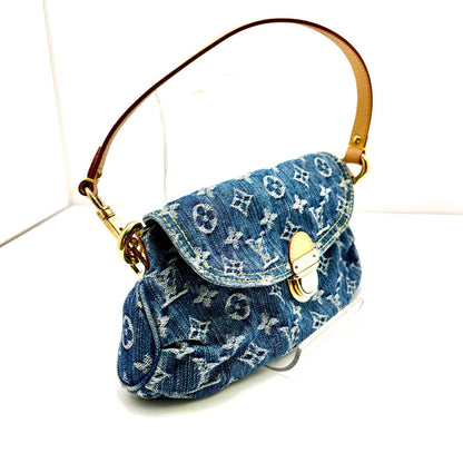 Louis Vuitton Mini Pleaty Monogram Denim Blue Shoulder Bag — view 3