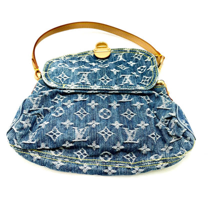 Louis Vuitton Mini Pleaty Monogram Denim Blue Shoulder Bag — view 6