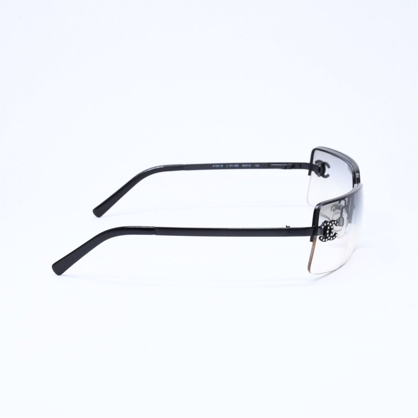Chanel Half Rim Sunglasses Eyewear CC Logo Rhinestone — view 5