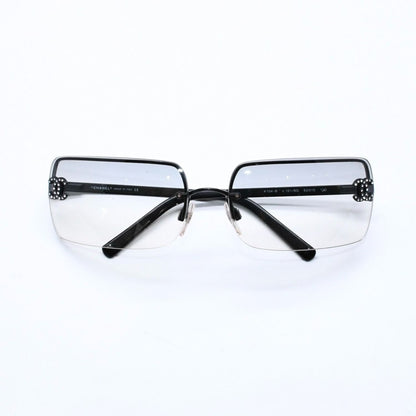 Chanel Half Rim Sunglasses Eyewear CC Logo Rhinestone — view 2