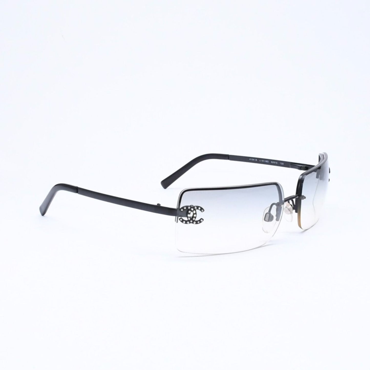 Chanel Half Rim Sunglasses Eyewear CC Logo Rhinestone — view 4