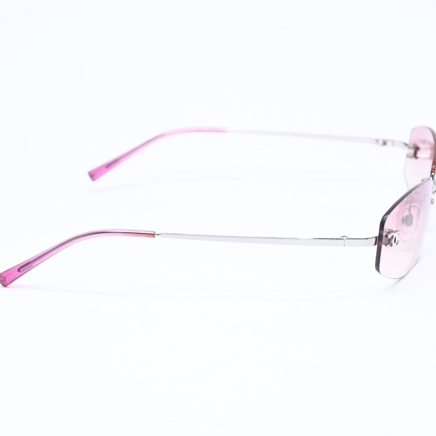 Chanel Rimless Sunglasses Eyewear CC Logo Pink Gradation — view 5