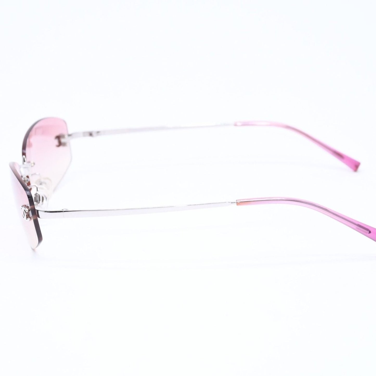 Chanel Rimless Sunglasses Eyewear CC Logo Pink Gradation — view 6