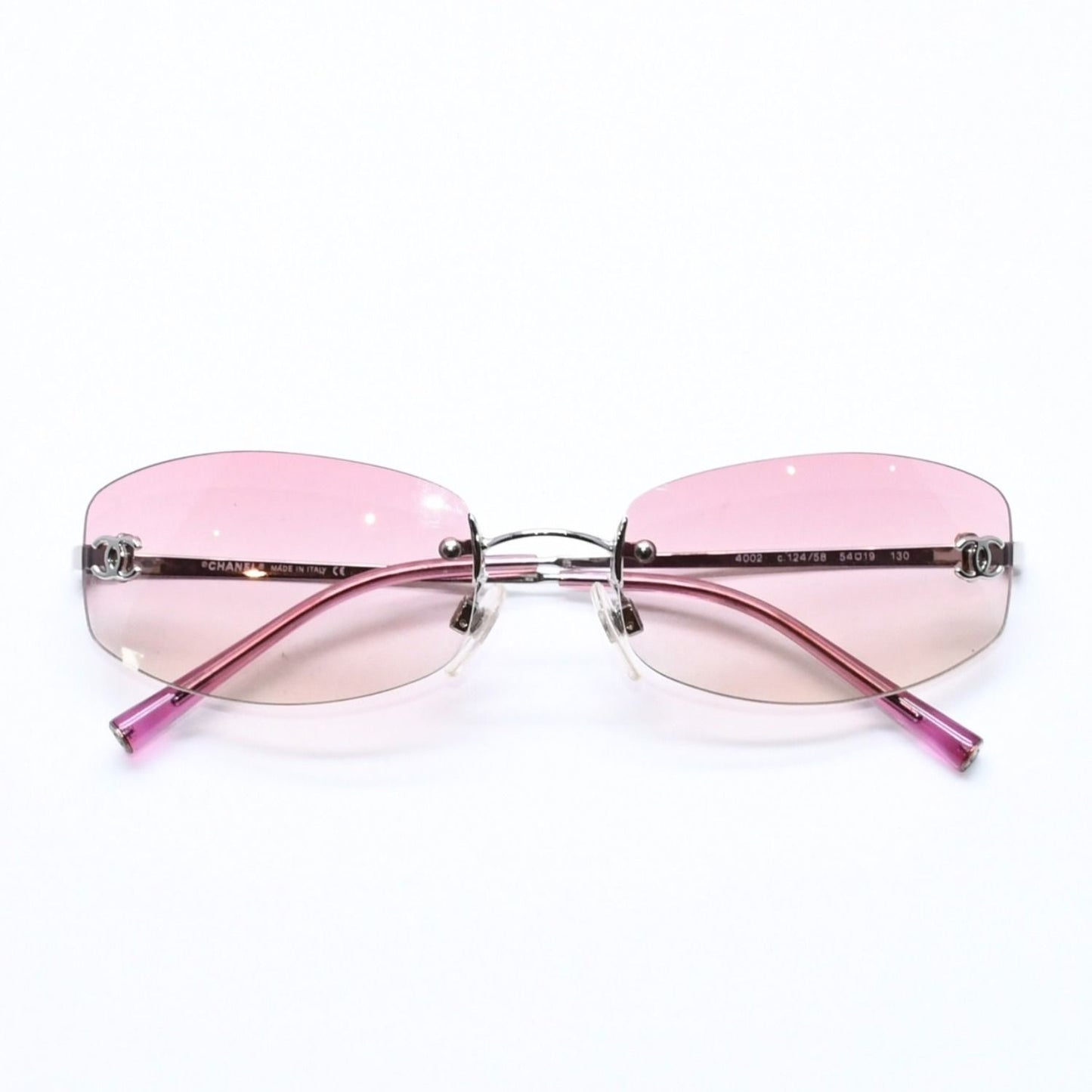 Chanel Rimless Sunglasses Eyewear CC Logo Pink Gradation — view 2