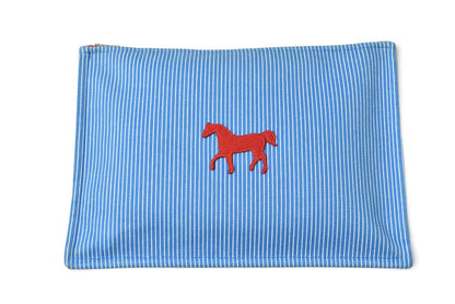 Hermes Pouch Trousse Flat GM Baby Series Rocking Horse
