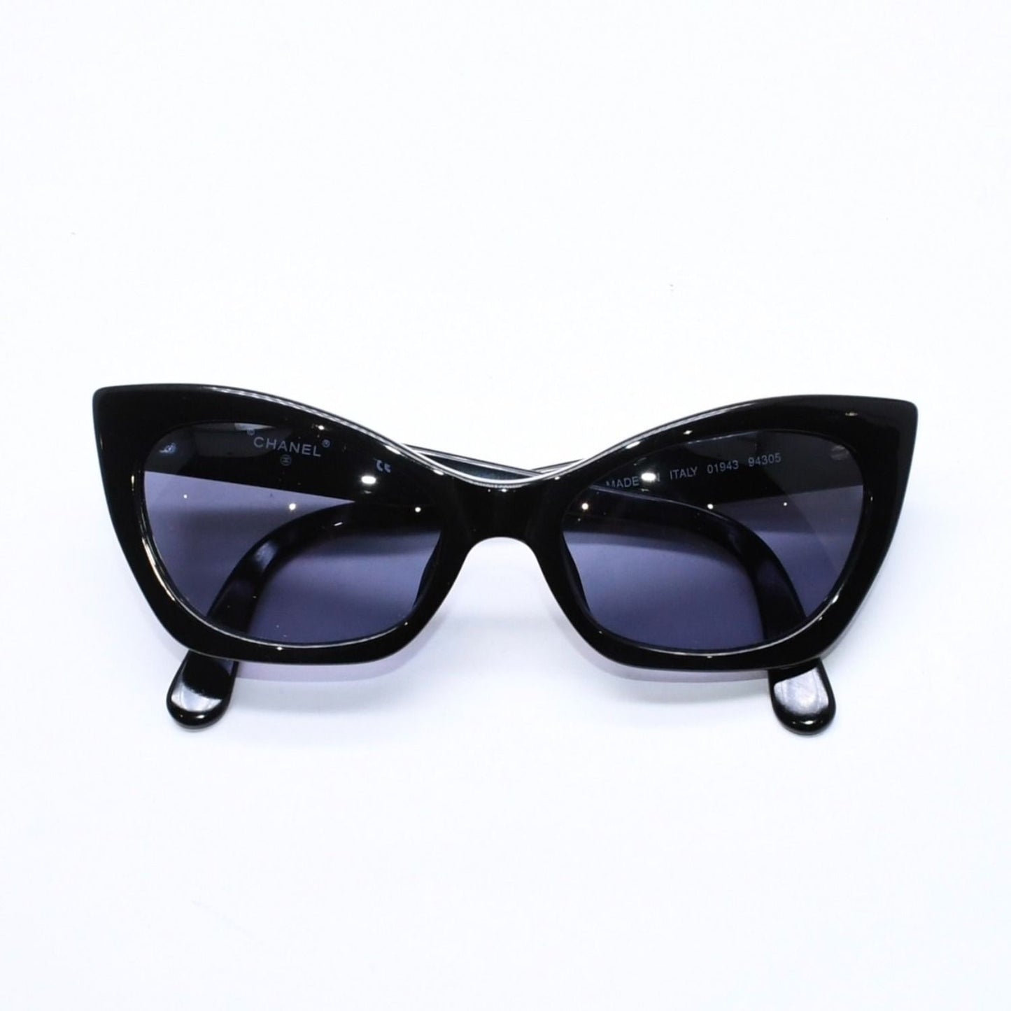 Chanel Cat's Eye Sunglasses Eyewear CC Logo Black Gold — view 2
