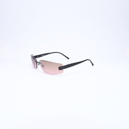 Chanel Rimless Sunglasses Eyewear CC Logo Matte Black Brown — view 3