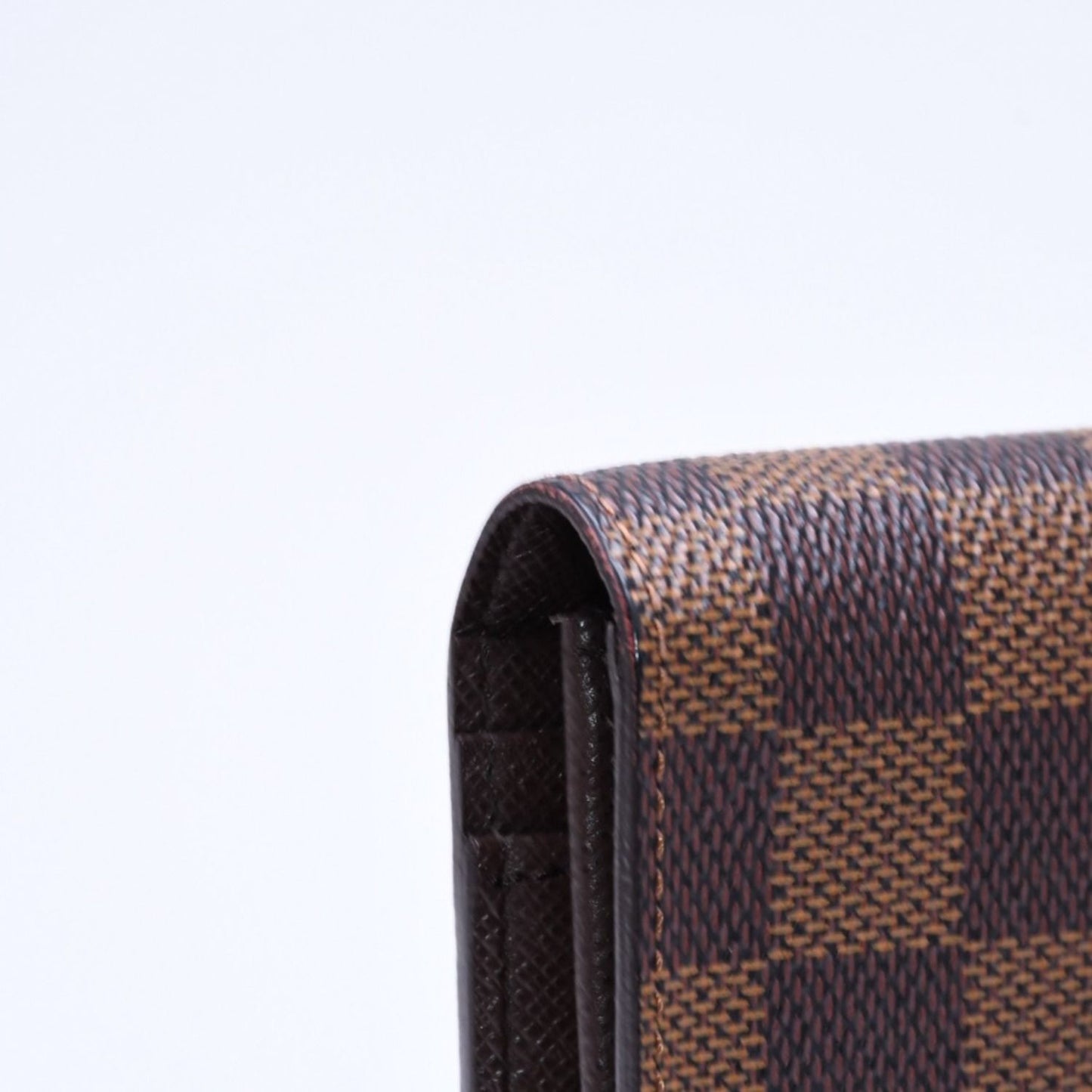 Louis Vuitton Damier Portefeuille Brazza Wallet Leather Brown Gold — view 6