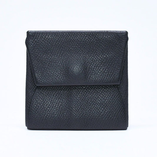 Hermes Wallet Coin Purse Bastia Veau Epsom Silver Black
