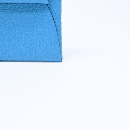 Hermes Bastia Coin Purse Wallet New Blue Jean Chevre — view 4