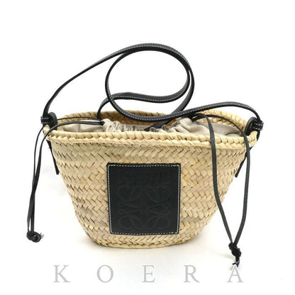 Loewe Drawstring Bucket Bag Natural Black