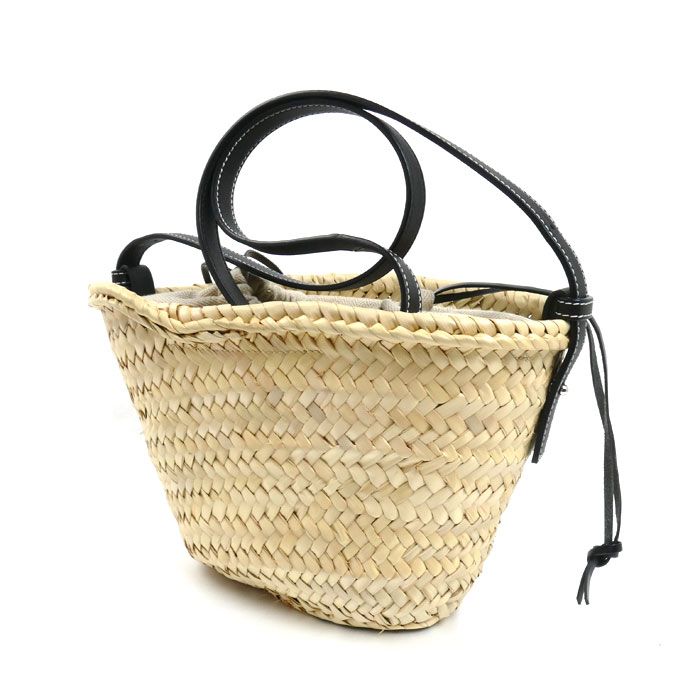 Loewe Drawstring Bucket Bag Natural Black — view 2