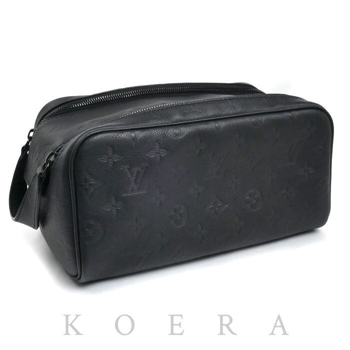 Louis Vuitton Dopp Kit Bag Monogram Shadow Ultra Black