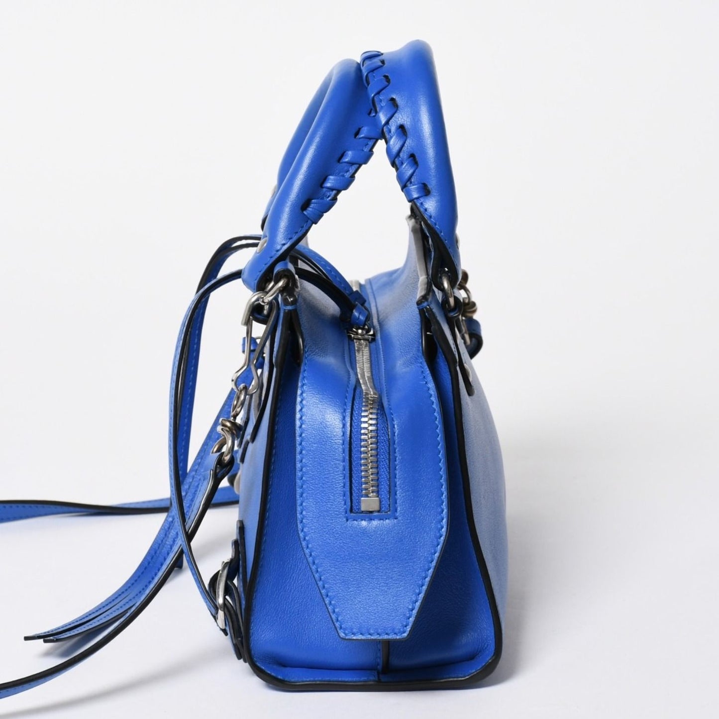 Balenciaga 2-Way Shoulder Bag Neo Classic Mini City Blue Silver — view 4