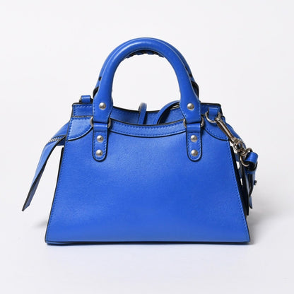 Balenciaga 2-Way Shoulder Bag Neo Classic Mini City Blue Silver — view 2
