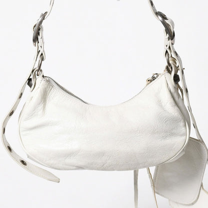 Balenciaga Shoulder Bag le Cagole White Ivory Leather — view 3