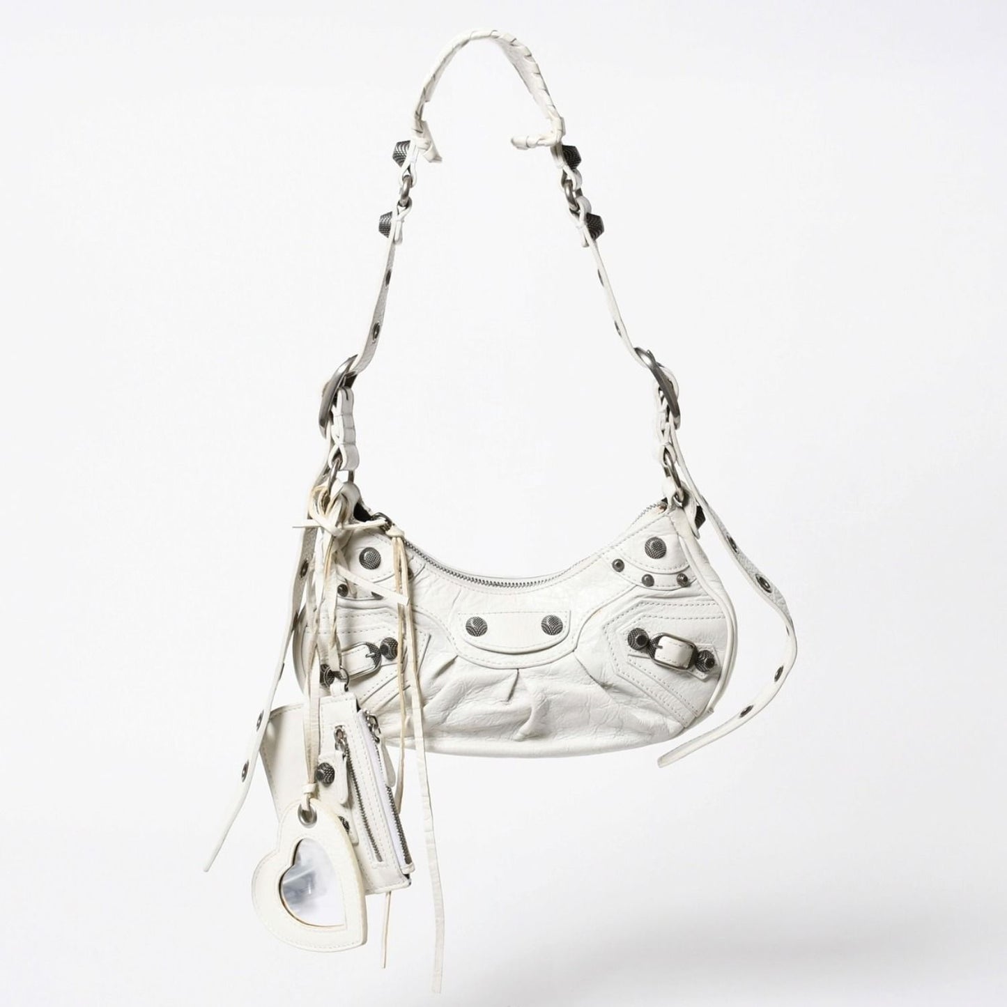 Balenciaga Shoulder Bag le Cagole White Ivory Leather