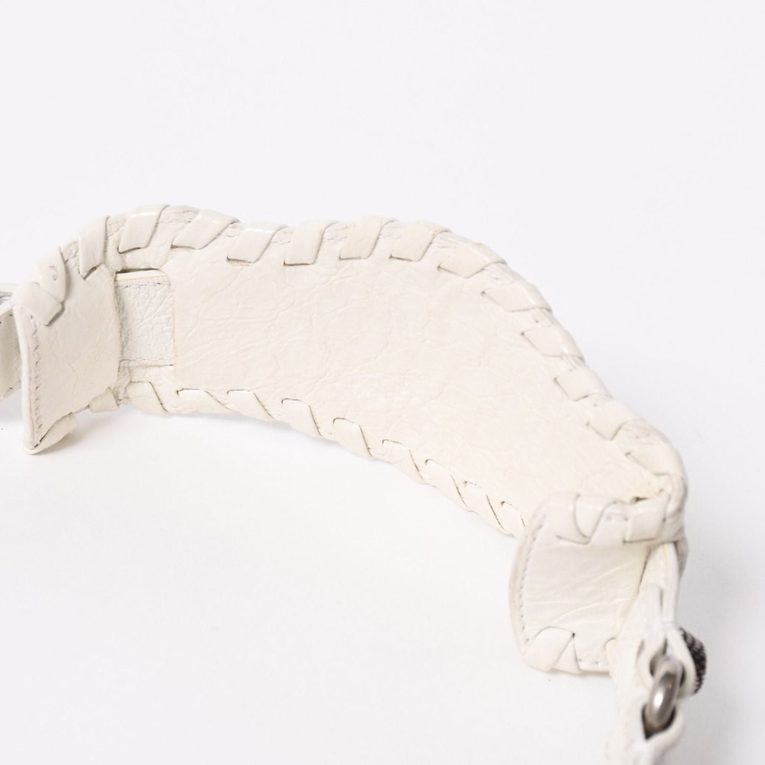 Balenciaga Shoulder Bag le Cagole White Ivory Leather — view 6