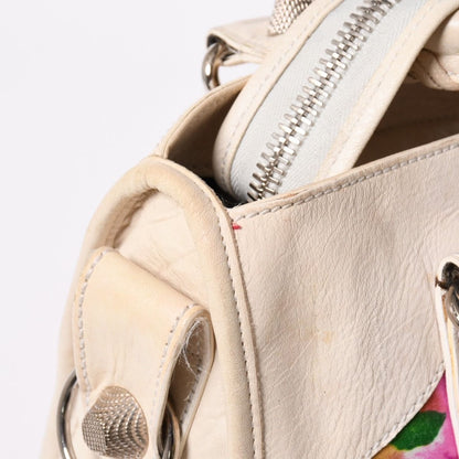 Balenciaga the Giant City Shoulder Bag Leather White Multicolor Floral Pattern — view 4
