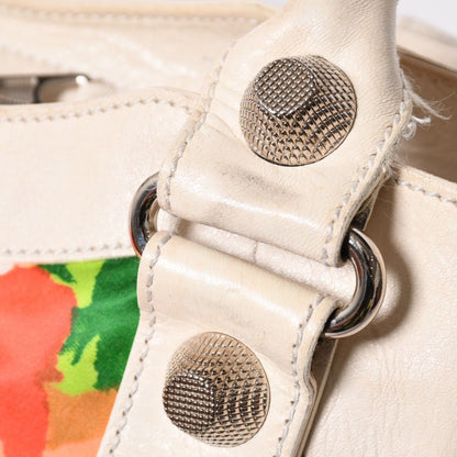Balenciaga the Giant City Shoulder Bag Leather White Multicolor Floral Pattern — view 8