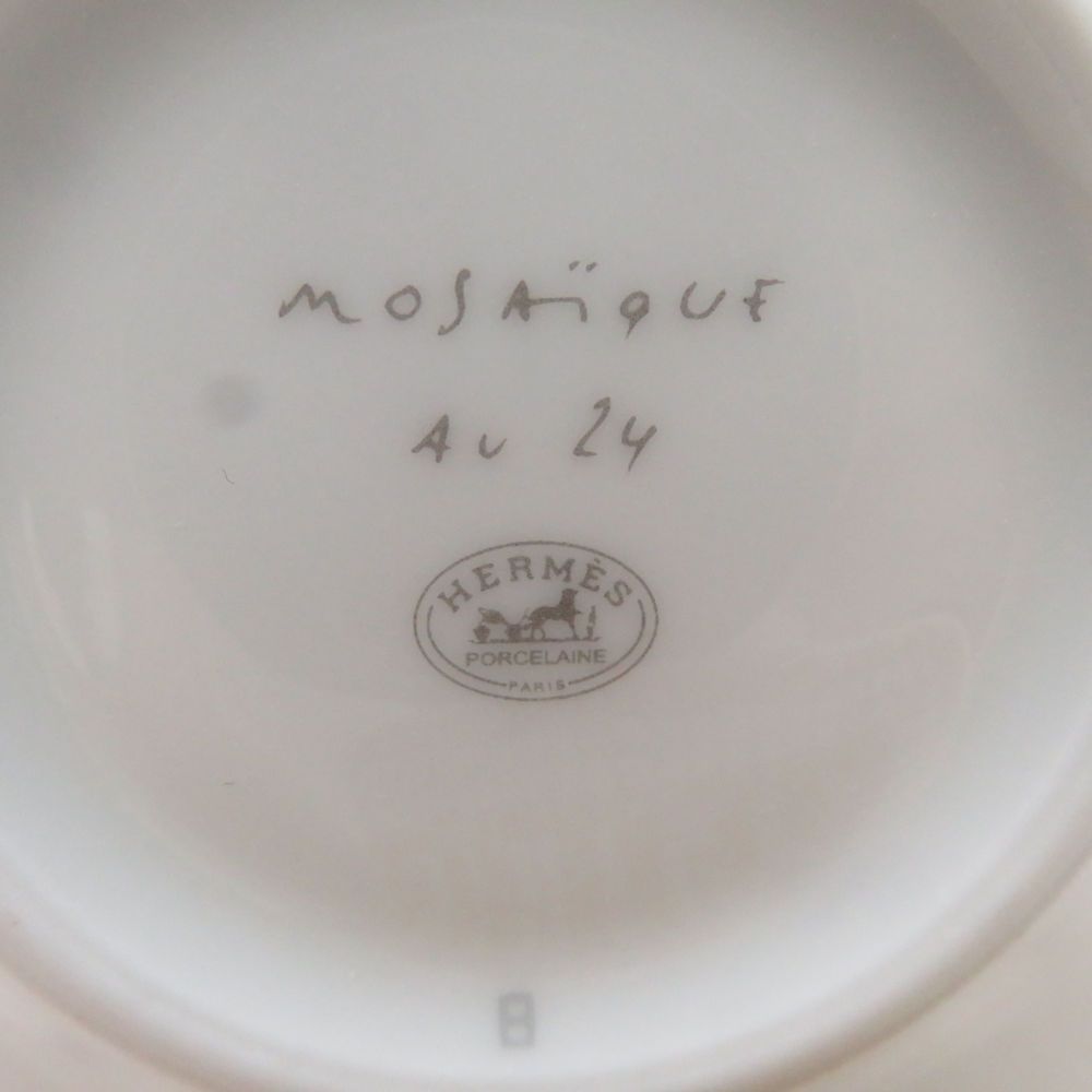 Hermes Un Mosaic 24 Coffee Cup & Saucer — view 6
