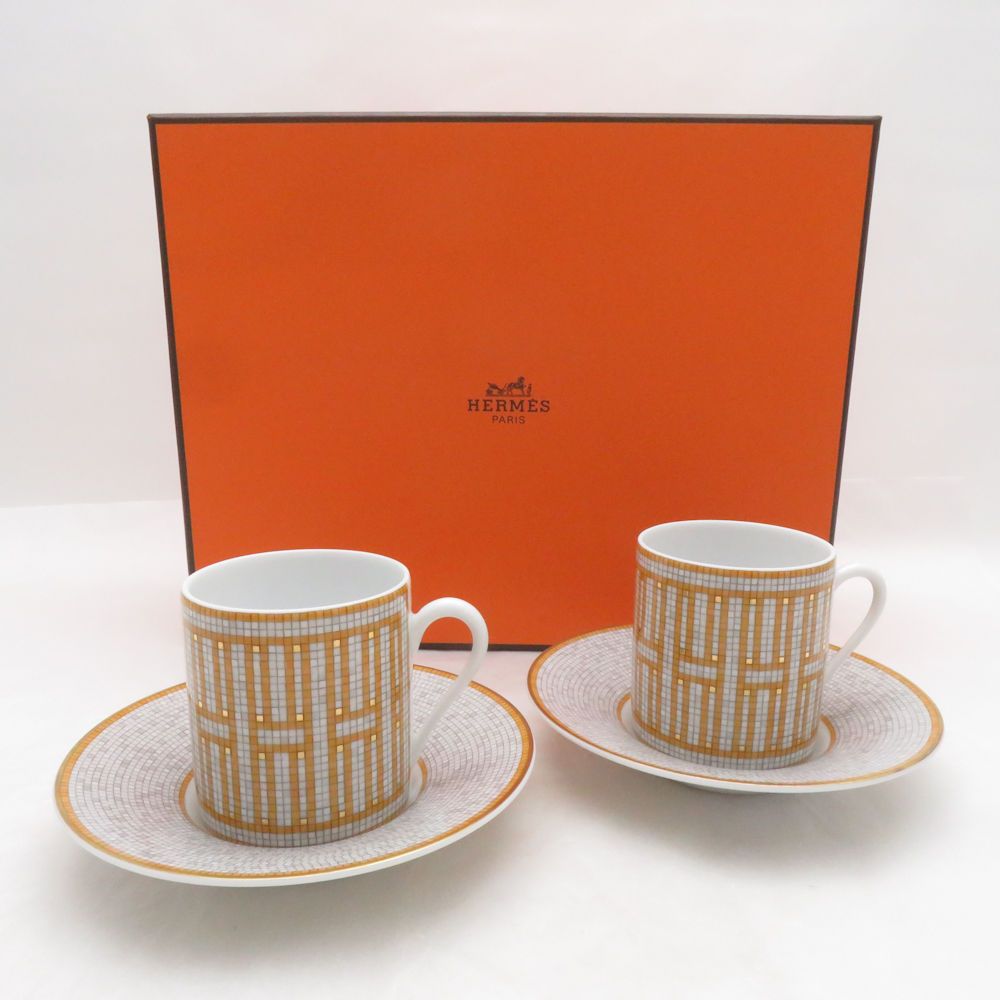 Hermes Un Mosaic 24 Coffee Cup & Saucer