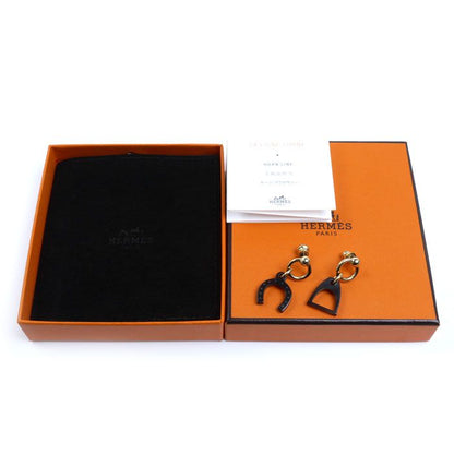 Hermes Buffalo Horn Amulette Equestre Earrings — view 5