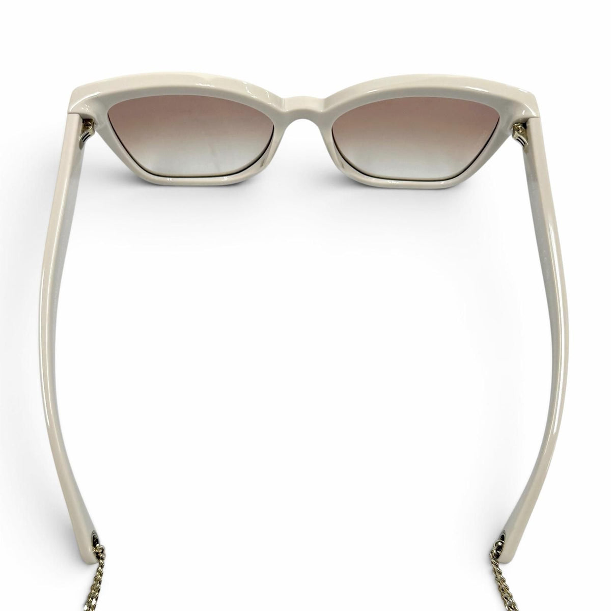 Chanel CC Logo Ball Chain Sunglasses Light Beige Eyewear — view 6
