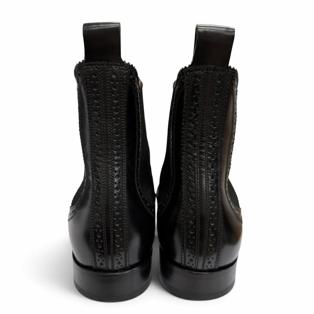 Dolce & Gabbana Leather Perforation Side Gore Chelsea Boots Ankle 6.5 — view 4