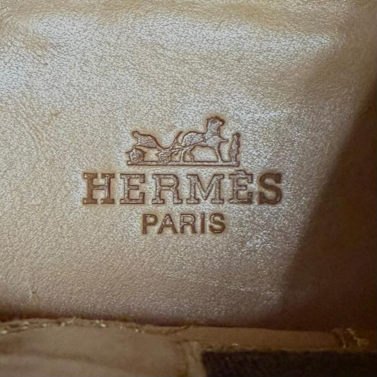 Hermes Leather Side Gore Chelsea Boots Short Dark Brown — view 8