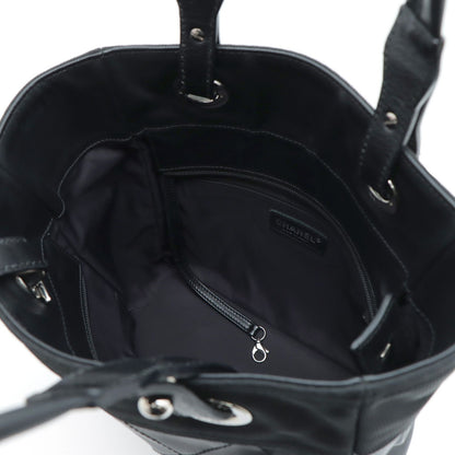 Chanel Paris Biarritz Tote Bag PM Black Silver — view 7