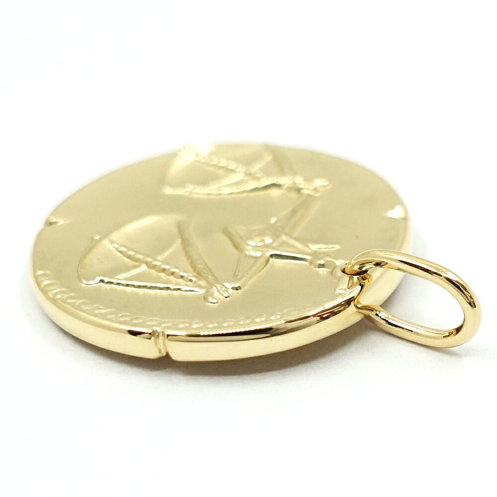 Van Cleef & Arpels 18k Yellow Gold Zodiac Medal Librae Pendant Libra Coin — view 7